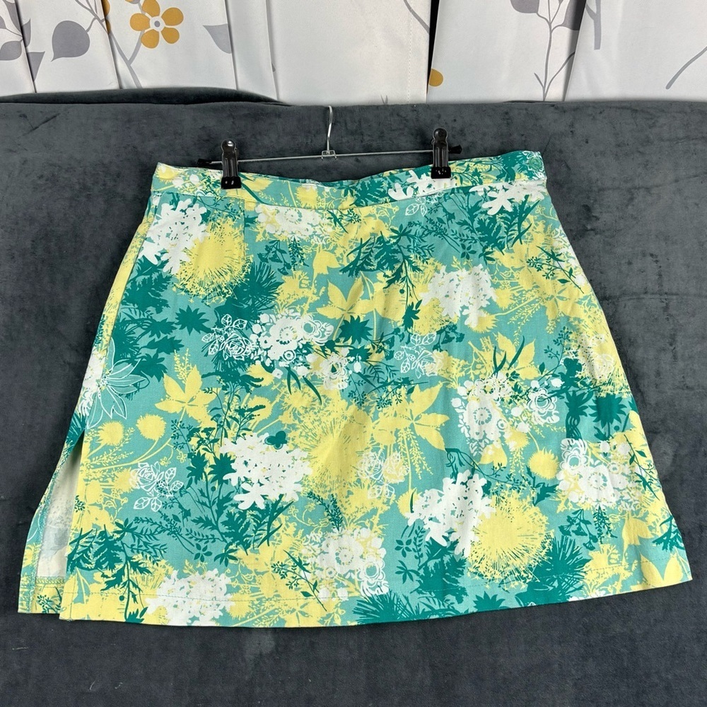 Allyson Whitmore Golf Women’s Green and Yellow A-Line Skort Sz 14